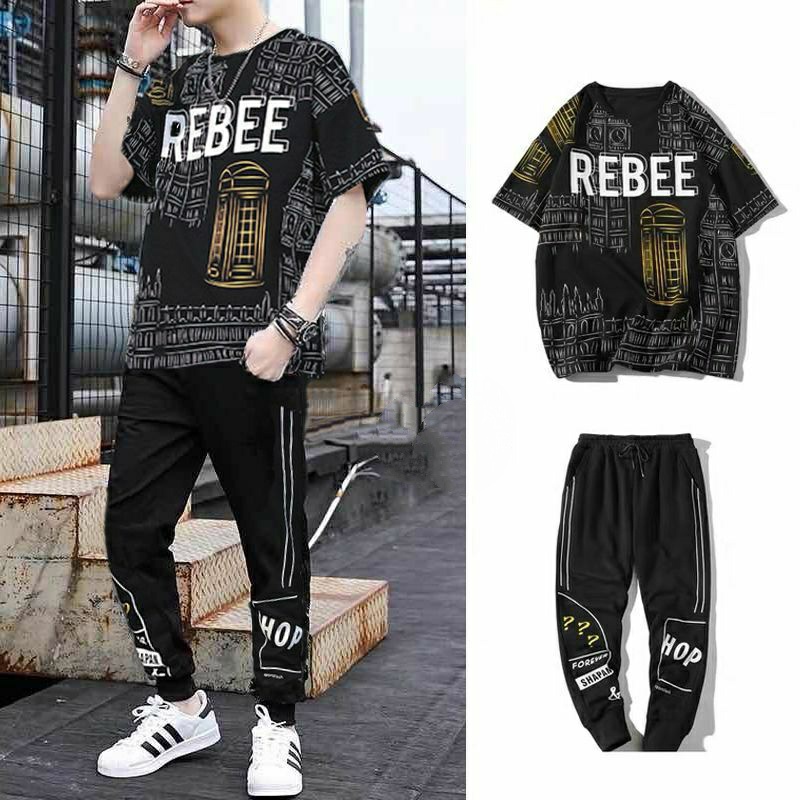BISA COD/JHOSE/STELAN REBEE/SET BAJU LENGAN PENDEK DAN CELANA PANJANG/TERBARU