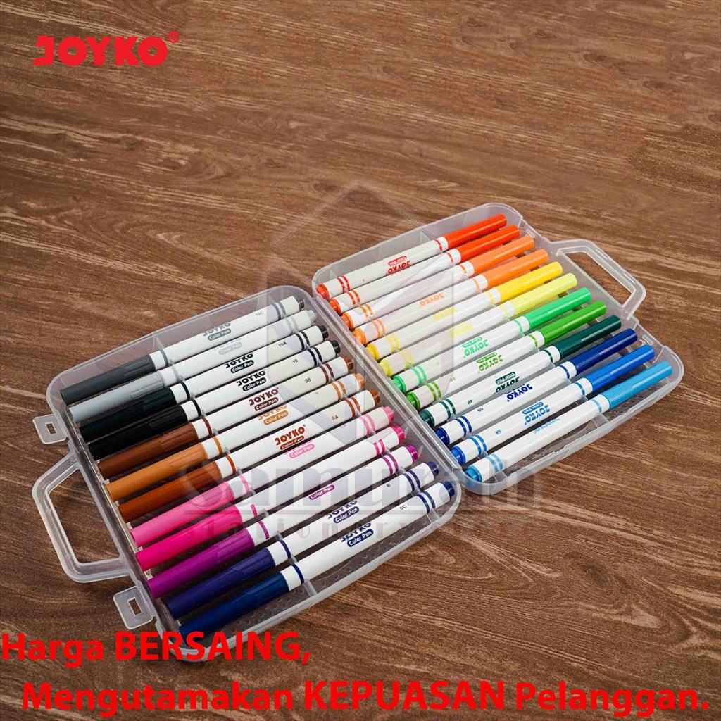 Spidol Set Joyko 24 Warna CLP 05 / Color Pen CLP-05 Hard Case 24 Colors Washable / Pena Warna Bisa Hapus CLP05 24W