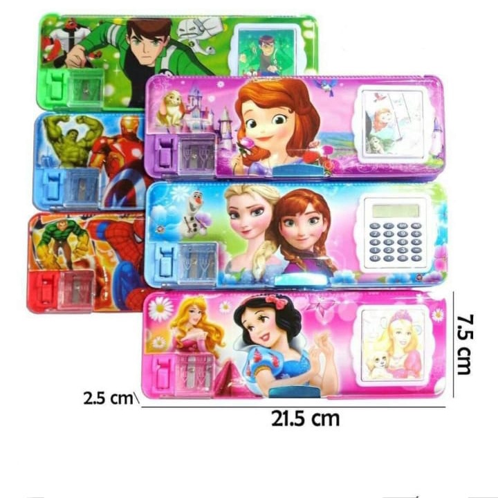 

Kotak Pensil Magnet Karakter + Kalkulator / Tempat Pensil Calculator