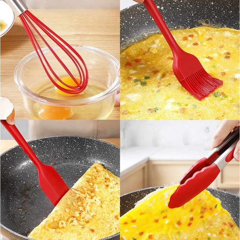 5 PC Spatula Silikon/Set Peralatan Masak Indah 5 buah Spatula Silikon Peralatan Makan Silikon