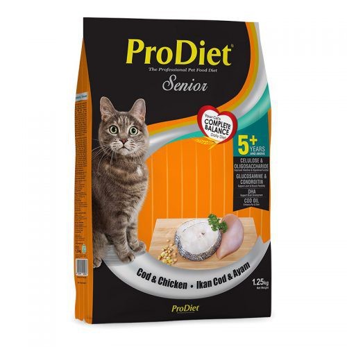 ProDiet Senior Chicken Salmon 1,25 kg - Makanan Kucing Premium Senior