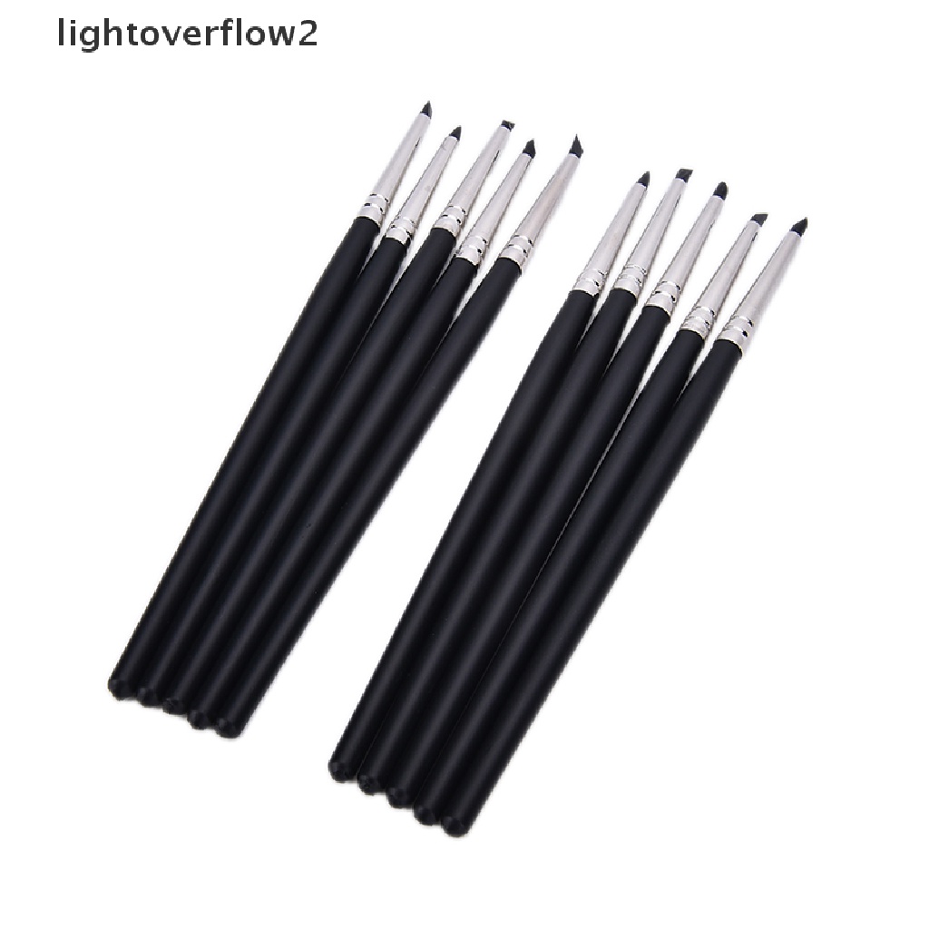 (lightoverflow2) 5pcs / Set Alat Pahat Polymer Clay Bahan Karet Silikon