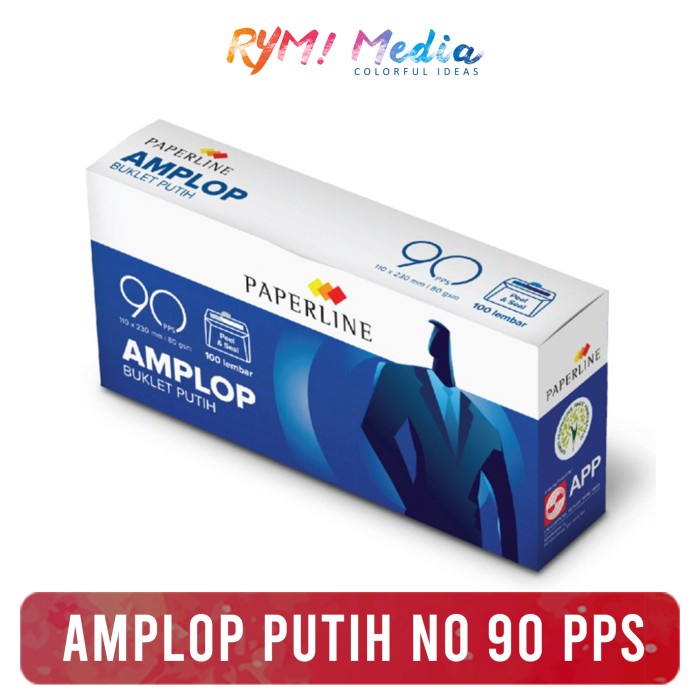 

Cuci Gudang Amplop No 90 Pps 11 X 23 Cm Isi 100 Lembar - Envelope No.90 Paperline Trendi