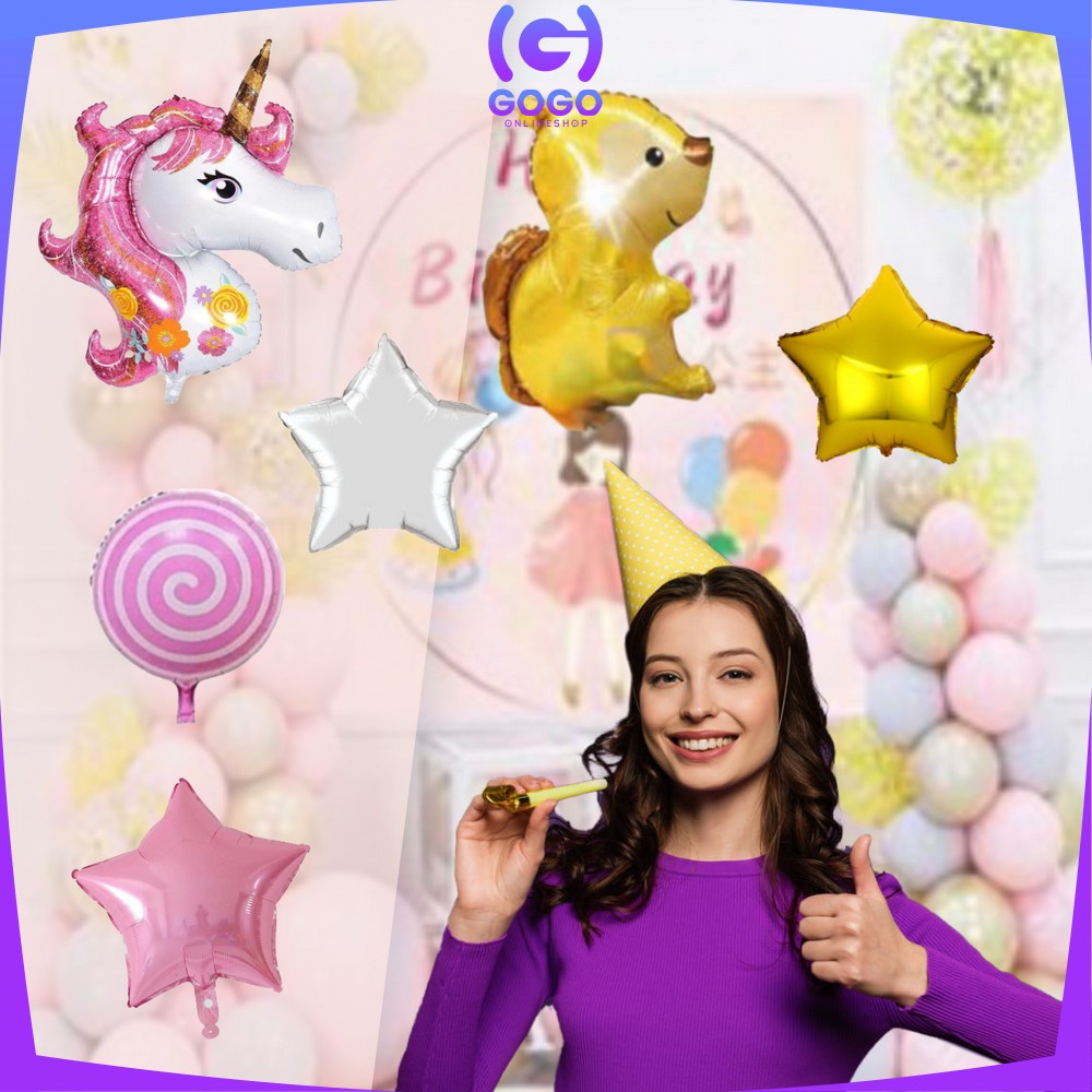 GOGO-C396 Set Paket Balon Dekorasi Ulang Tahun Anak / Birthday Party Decoration / Paket Dekorasi Hiasan Balon Ulang Tahun Happy Birthday Perlengkapan Pesta Dekorasi