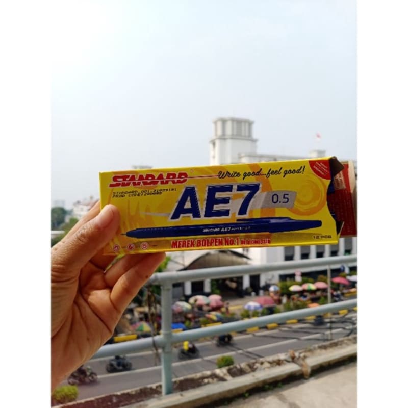 

(12 pcs) Pulpen Standard AE7 0.5 Hitam Biru Merah Bolpen Standard C88 Ballpoint Standard C88 Hitam Biru Red Pulpen Stabdard Grosir