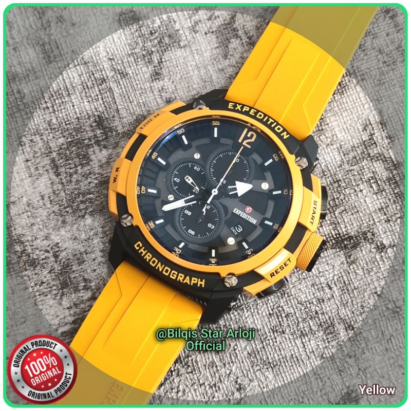Jam Tangan Besar Expedition E6781 Tali Karet FKM Original