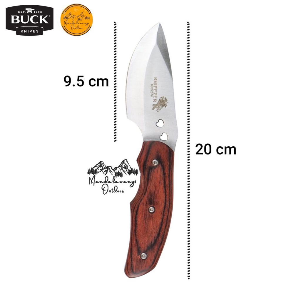 RK Pisau Camping Buck KNIFEZER BUCK Elf Pisau Berburu Hunting Hiking Knife Survival Tool Pisau