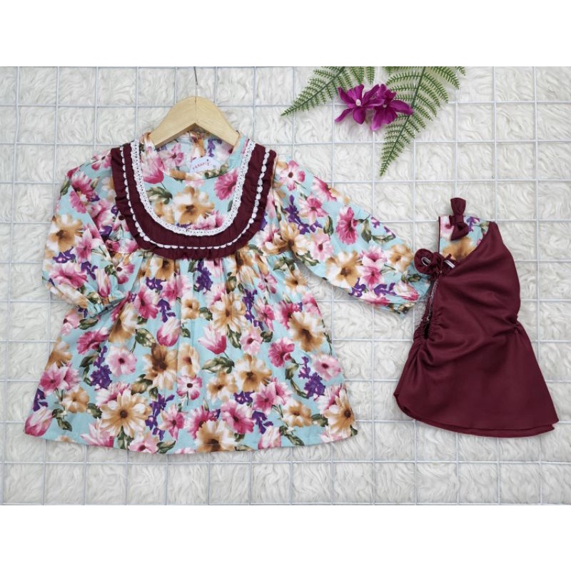 gamis bayi perempuan Set Gamis + hijab Baby girl