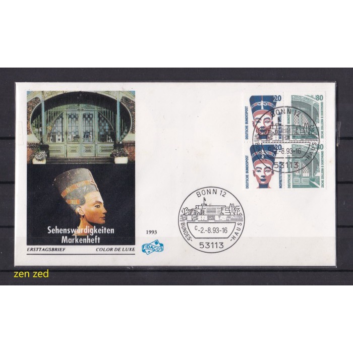 

A058 Perangko FDC SHP Jerman 1993 Sightseeings 1 Pcs