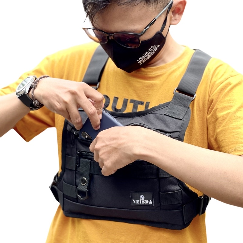 CHEST RIG BAG TAS SELEMPANG PRIA TAS DADA PRIA ORIGINAL NEISDA V2 TERBARU 2022