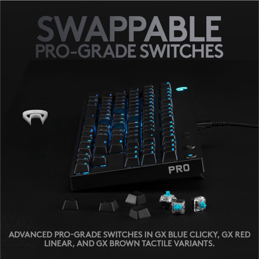 Logitech G Pro X Keyboard Gaming TKL Mechanical RGB for E-Sports