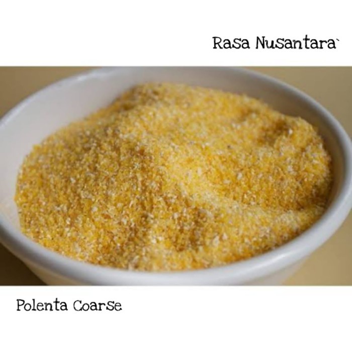 

Tepung Polenta Coarse 10Kg (Tepung Jagung Kuning Bebas Gluten)