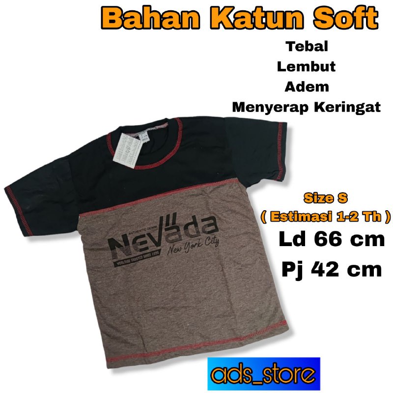 ( PAKET 10 PCS ) Kaos Distro Anak Cowok Cewek Unisex Katun Soft Size S 1-2 Tahun