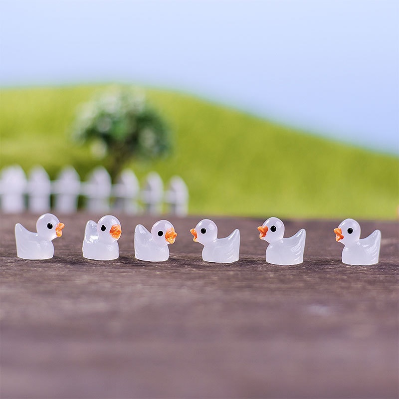 20 Pcs Miniatur Bebek Bahan Resin Luminous Glow In The Dark Untuk Dekorasi Taman