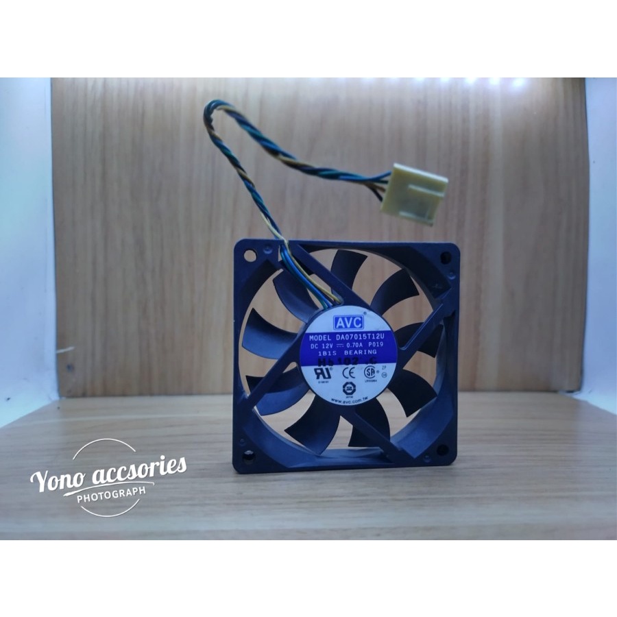 FAN 7CM AVC DA07015T12U DC.12V 0.70A P019 BEARING|4 PIN|TEBAL 1.5CM|ORI