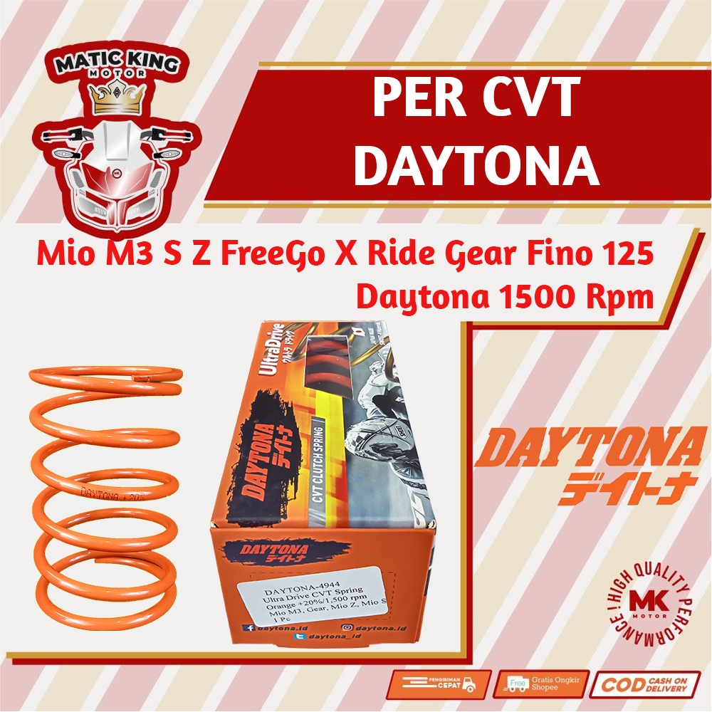 Per CVT Mio M3 S Z GT Fino X-Ride Freego Gear 125cc  DAYTONA Racing 1500 RPM