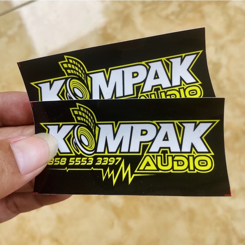 Stiker KOMPAK Audio Sound System Vynil Bijian Anti Air