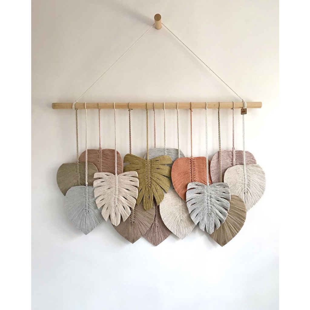 Makrame monstera / macrame wall hanging 100x80cm