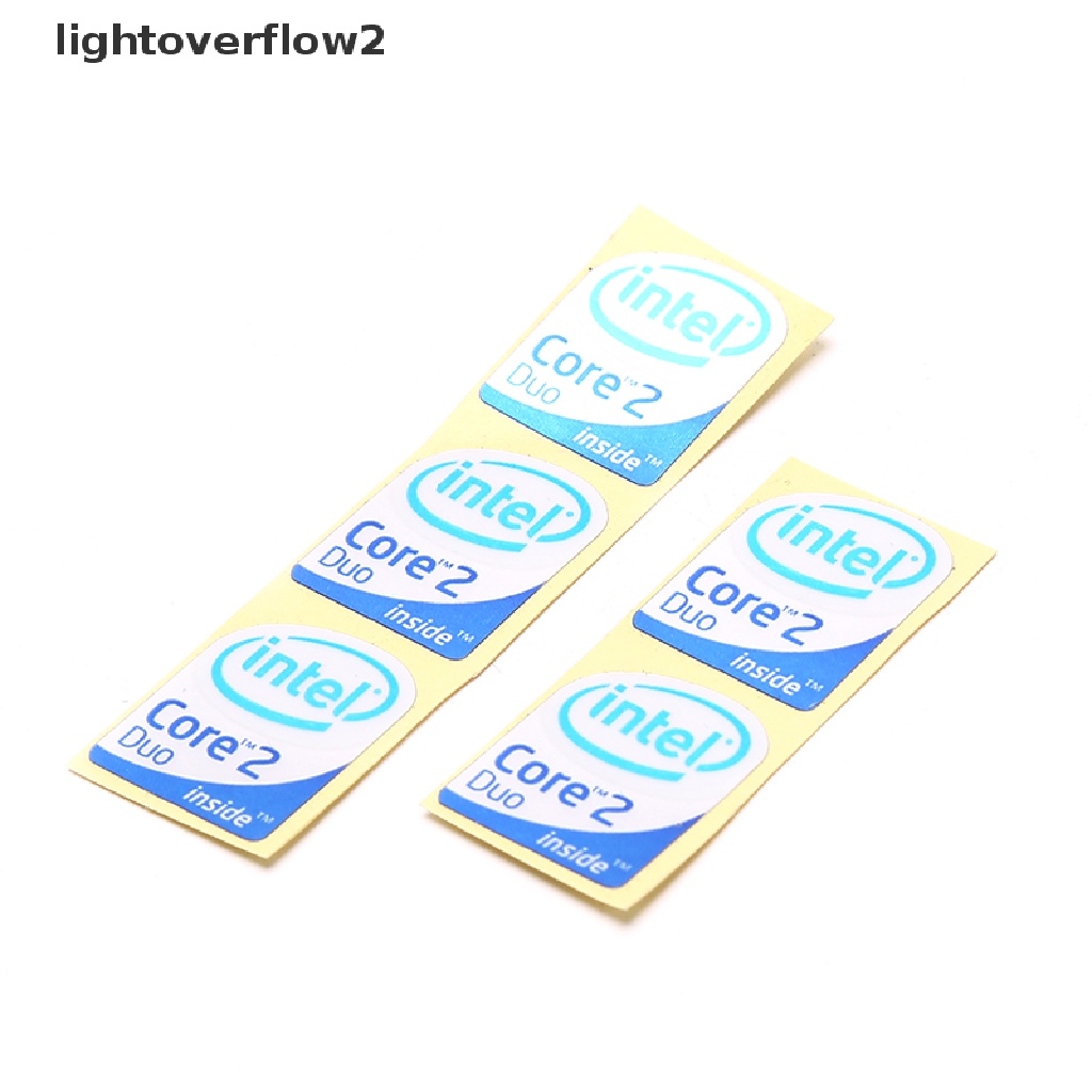 (lightoverflow2) 5pcs Stiker Label Intel CORE 2 Duo Untuk Dekorasi Laptop / Notebook (ID)