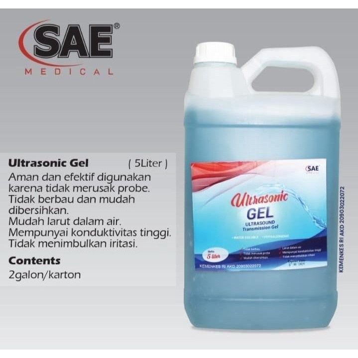 Ultrasound USG Gel 5 Liter SAE Medical / Ultrasonic Jelly Doppler