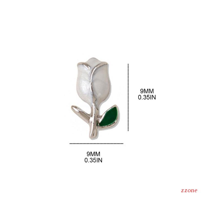 Stiker Kuku Desain Bunga Tulip Bahan Akrilik Untuk Nail Art