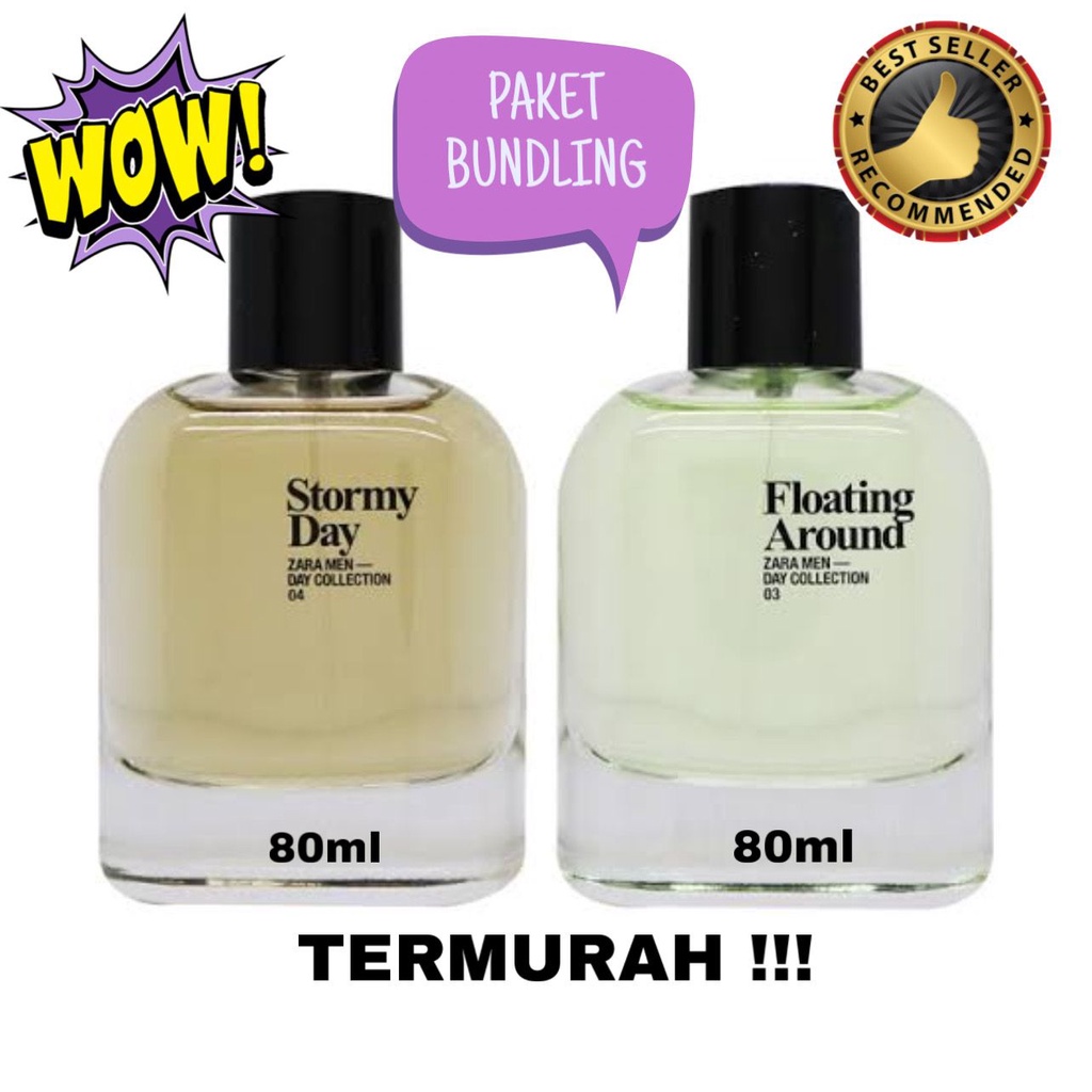 Parfum z**r paket bundling Z**aStormy Day day collection 04 For men 80ml + Zara Floating Around day