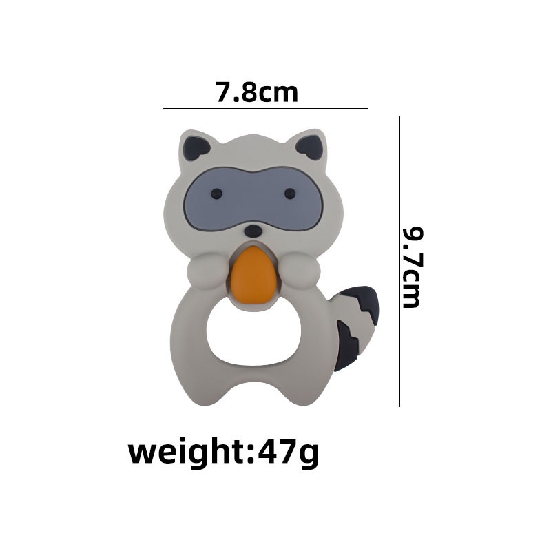 TC 3 | TEETHER SILICONE ANAK MOTIF TUPAI | MAINAN GIGITAN BAYI SILIKON BPA FREE | RUZAIN MALL