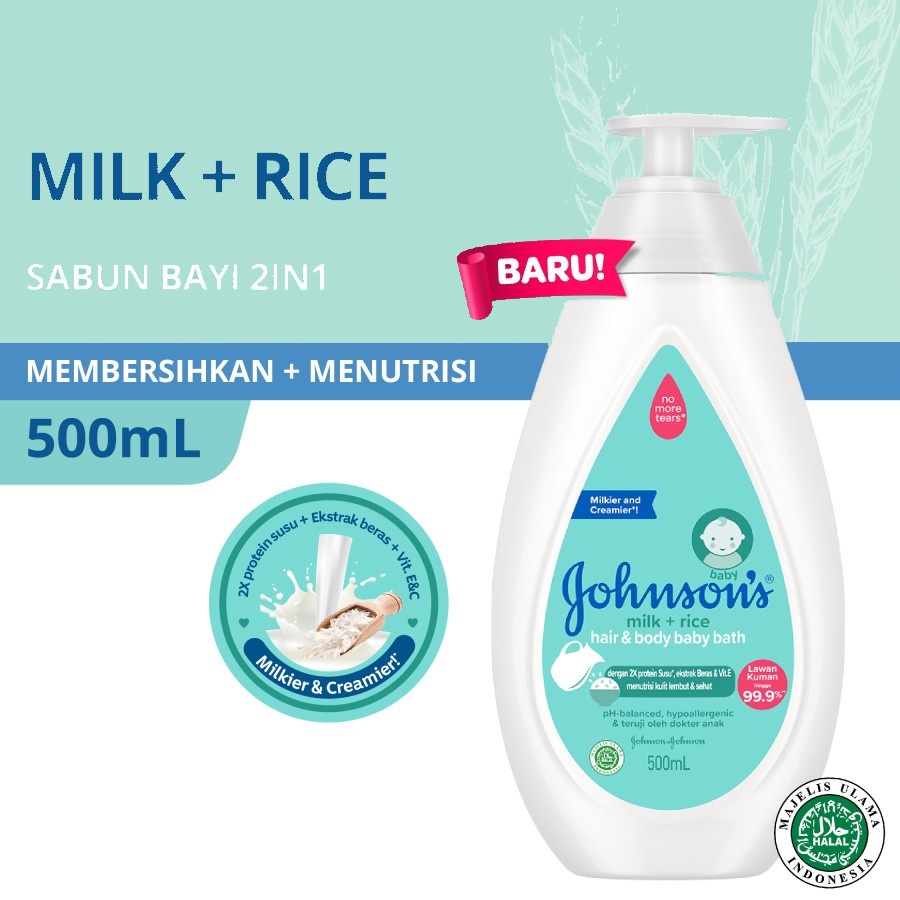 Johnson's Baby Bath Milk + Rice 500ml