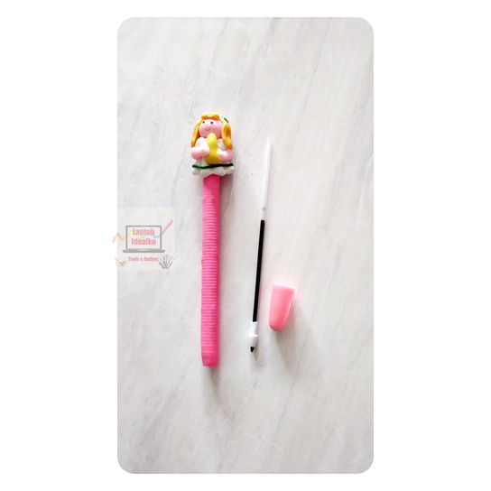 

Pulpen kartun isi bisa di ganti-Cewe cantik long dress