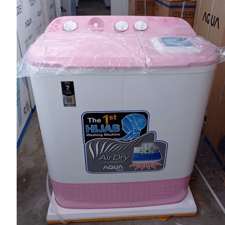 Mesin cuci Aqua QW 761 / QW 861 / QW 961 Warna baru Hijau Pink kapasitas 7 8 dan 9 kg