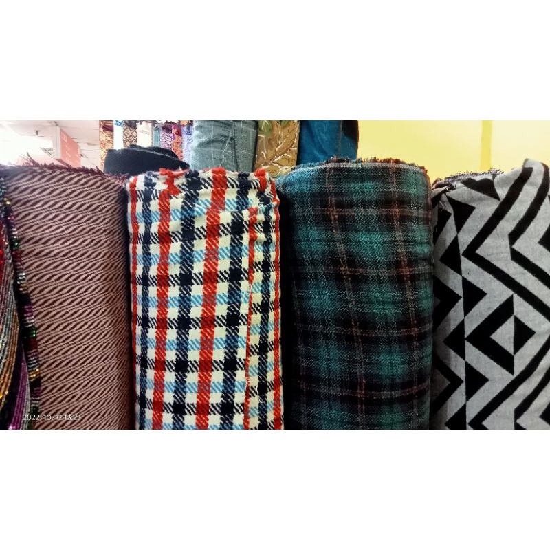 KAIN TWEED ACRYLIC WOLL/KAIN KATUN TWEED/KAIN/BAHAN TWEED KOTAK/KAIN TWEED PER ¹/² METER