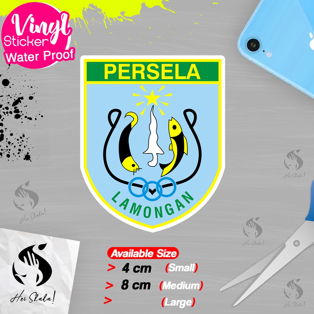 

Stiker Persela Lamongan Liga Indonesia Sticker Sepak Bola Emblem Logo Anti Air Bahan Vinyl