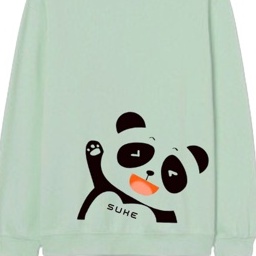 Suke Jaket Sweater Wanita Style Oversize Basic Panda Mind Green