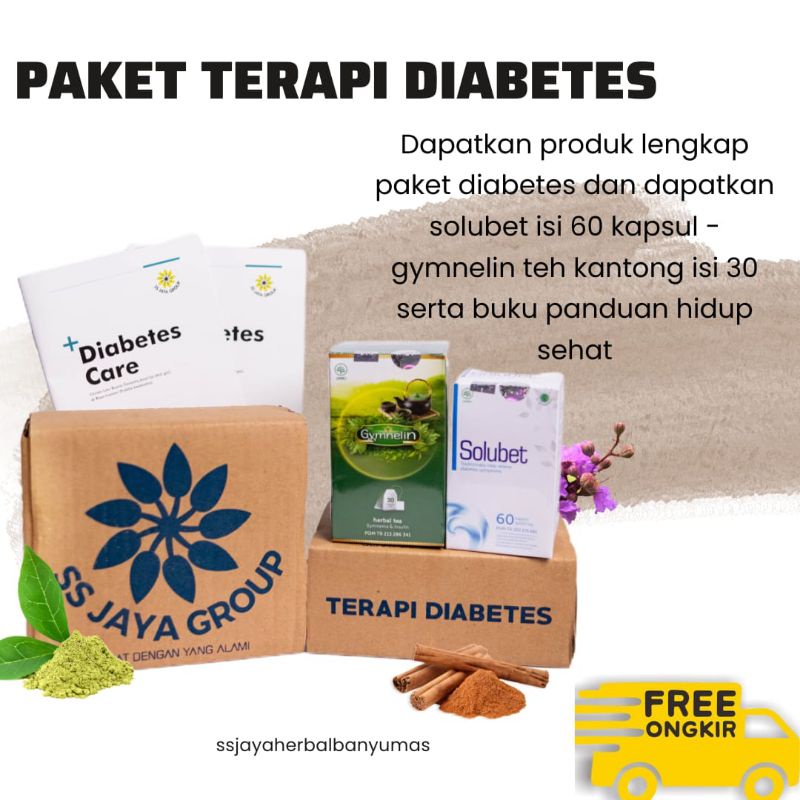 PAKET TERAPI DIABETES CARE 100% ORIGINAL ASLI HALAL MUI DAN BPOM BY SS JAYA GROUP /SS JAYA HERBAL