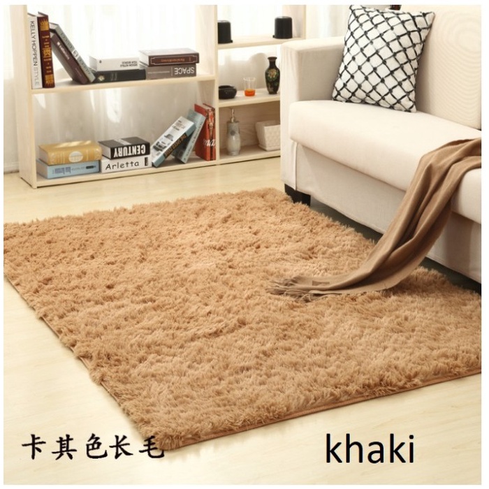 KARPET BULU Karpet Bulu Lembut Import 100 x 165 cm - KHAKI, 80 X 160 CM jumbo rasfur kamar tidur pre
