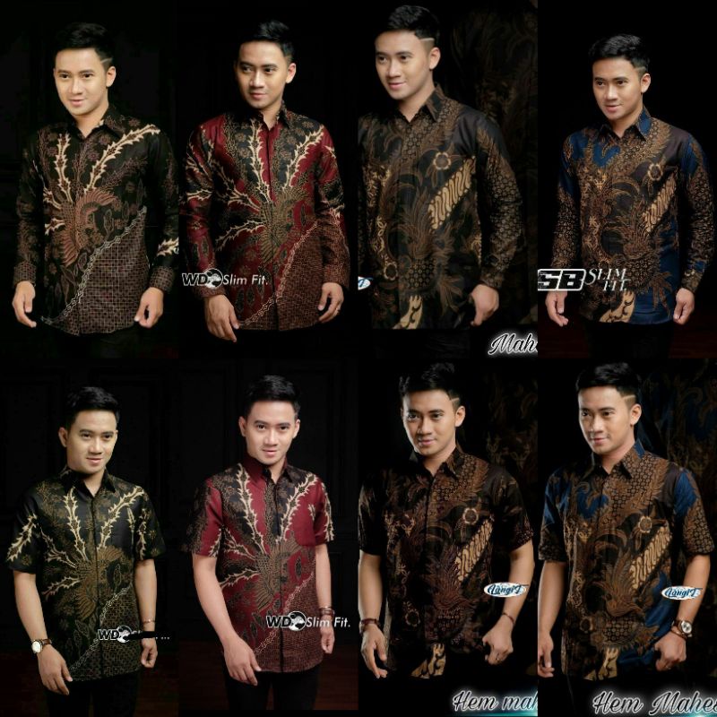 Batik Pria SIZE M L XL XXL HRB026 Kenongo Kemeja Panjang Padi