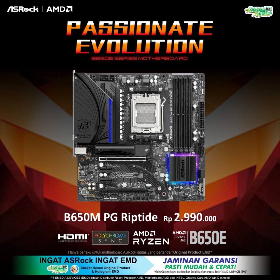 Motherboard Asrock B650M PG Riptide I Motherboard AMD B650 Ryzen AM5