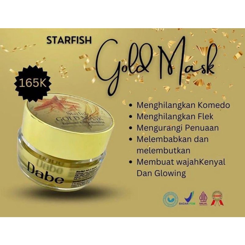 Masker Dabe Beaute // Starfish Gold Mask Dabebeaute