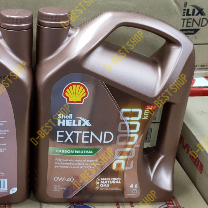 oli Shell Helix Extend 0W-40 full synthetic (20.000 km) - 4 liter