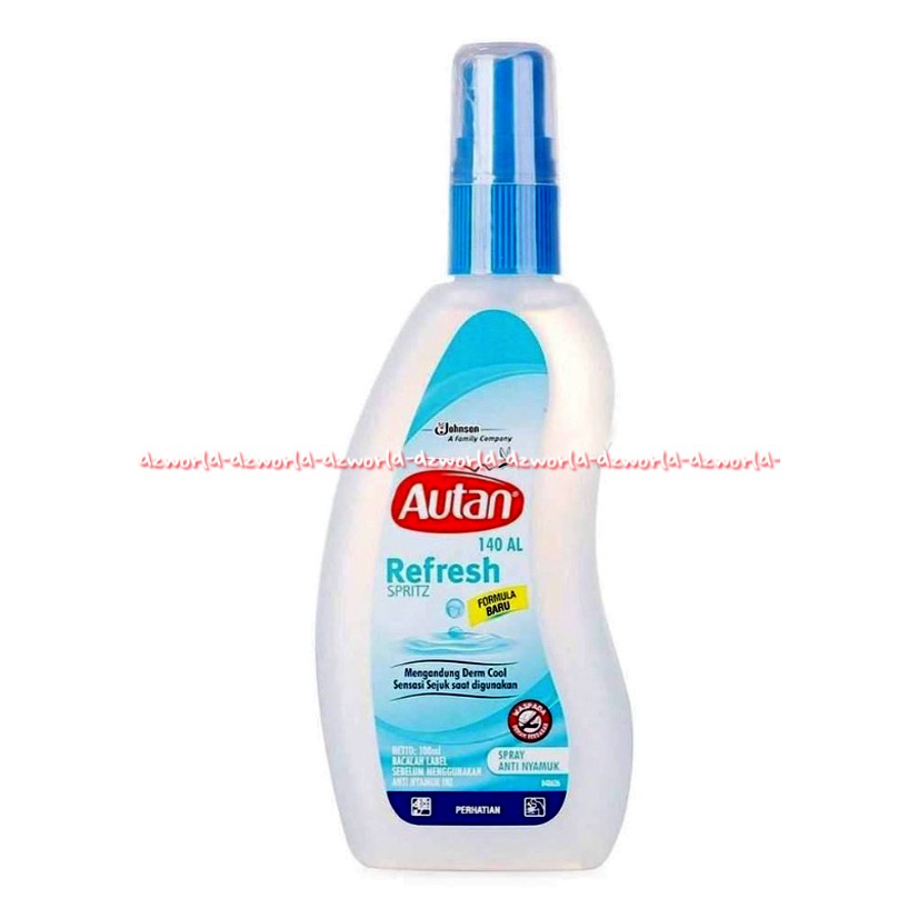 Autan Refresh 140ml  Spritz Spray Cair Antinyamuk Autan Spray Obat Anti Nyamuk 6-8jam  Autan Biru Autan Semprot Bebas Nyamuk Aman Di Kulit Auttan