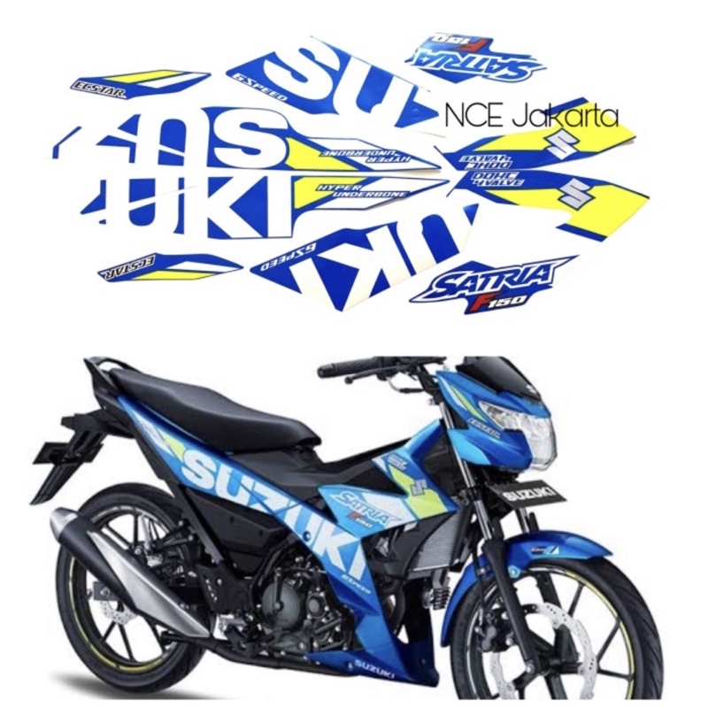 STIKER STRIPING SATRIA FI 2019 BIRU SE