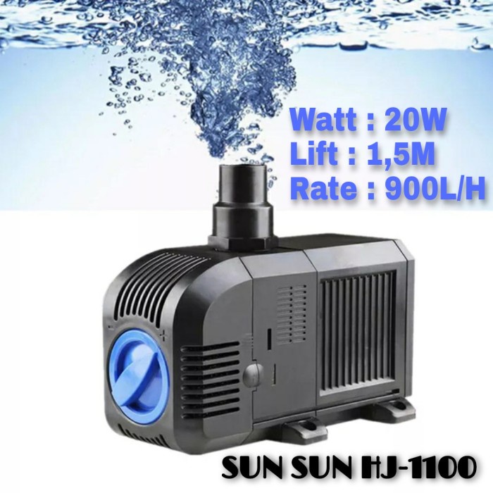Pompa Aquarium Celup Air Kolam Submersible Sunsun Water Flow Adjust