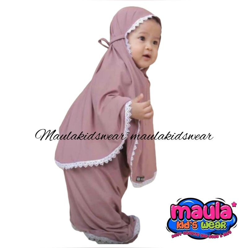 mukena anak | mukena bayi RENDA | mukena baby size 0 -3 tahun bahan adem ngpress dan elastis