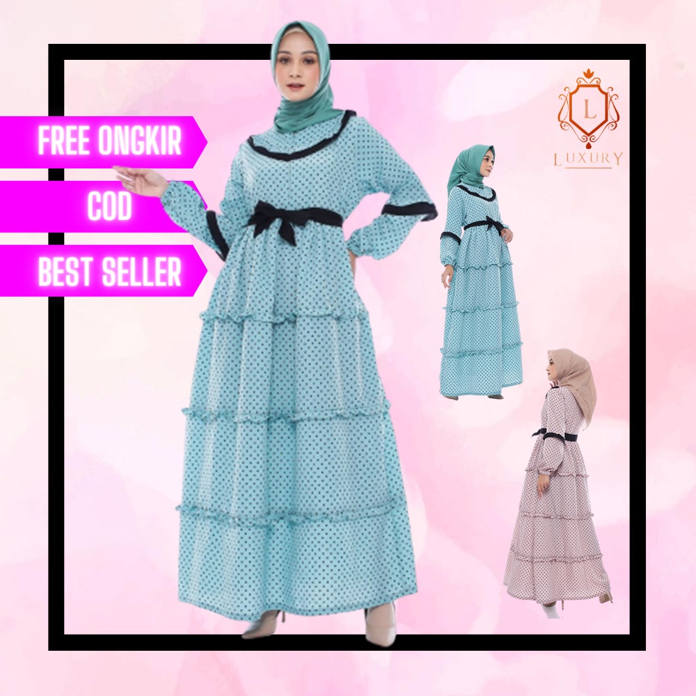 Abaya Viral Jumbo Gamis Dewasa Model Syari Turki Pesta Lengan Panjang Turkey 2022 Terbaru Hijab Mura