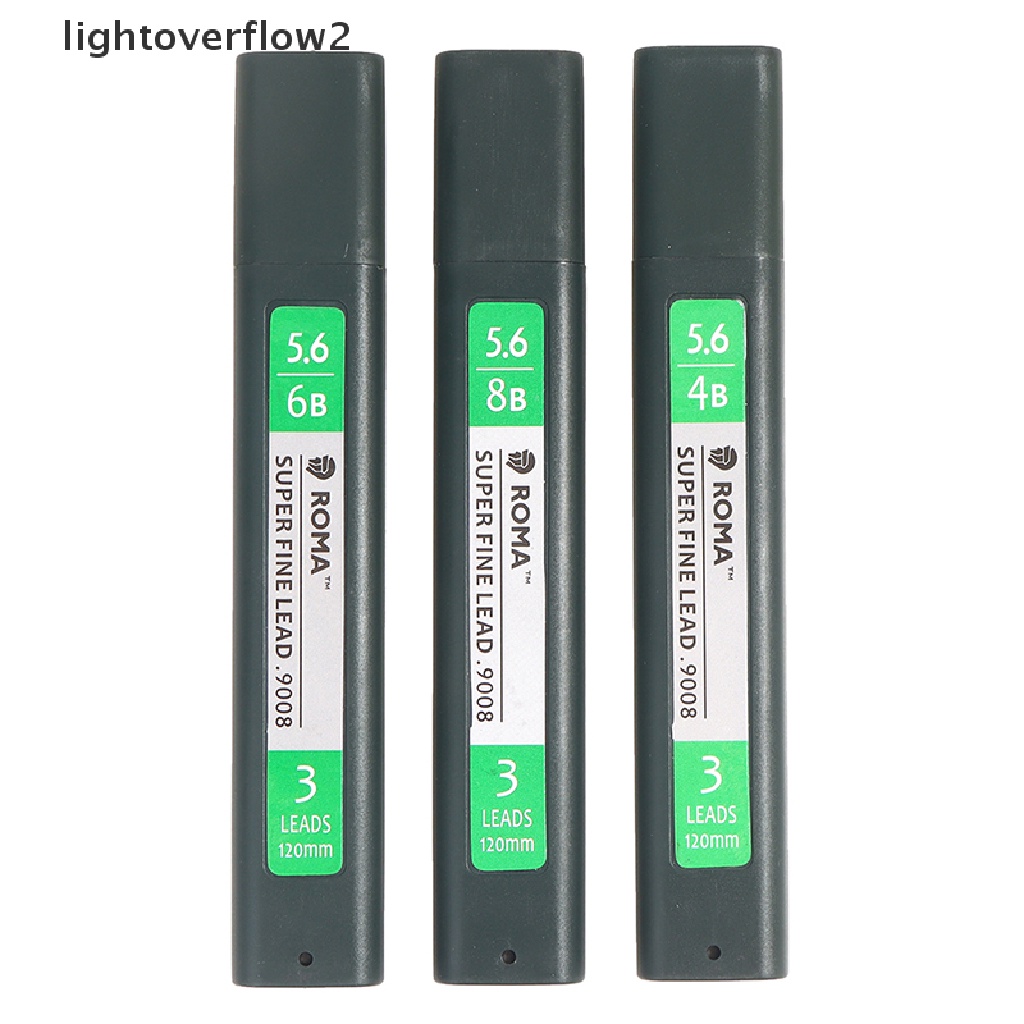 (lightoverflow2) Pensil Mekanik Otomatis 5.6MM + Arang Graphite 4B 6B 8B