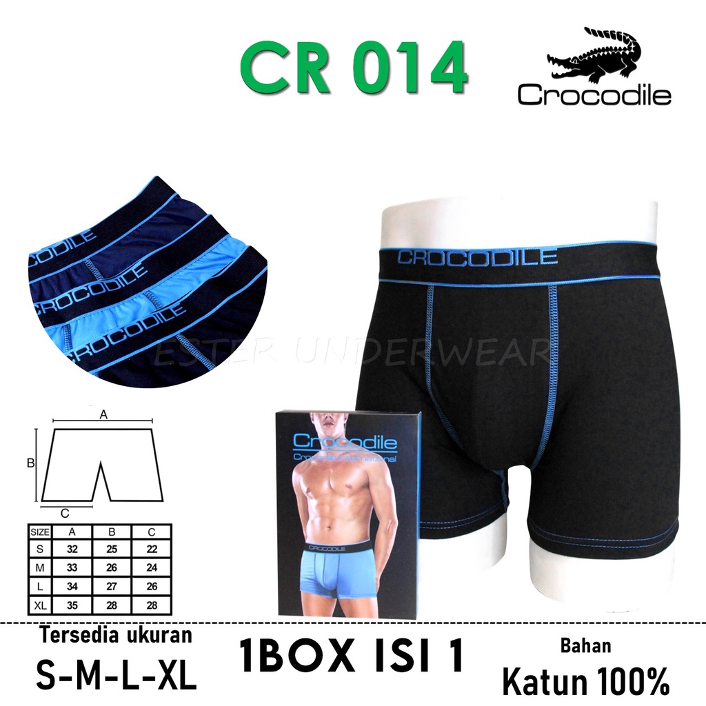 Celana Boxer CROCODILE BXCR 555-014 ISI 1 Pcs