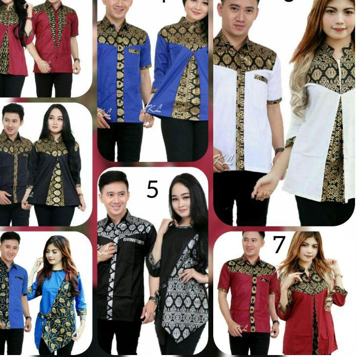 Flash Sale Kemeja pria cowok cewek casual polos kombinasi batik lengan pendek kemeja kerja premium O