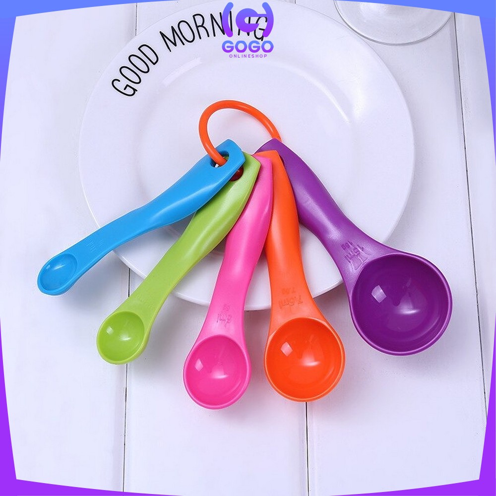 GOGO-C142 Sendok Takar Set 5IN1 Measuring Spoon Sendok Ukur Bumbu Dapur Sendok Takaran MPASI Bayi