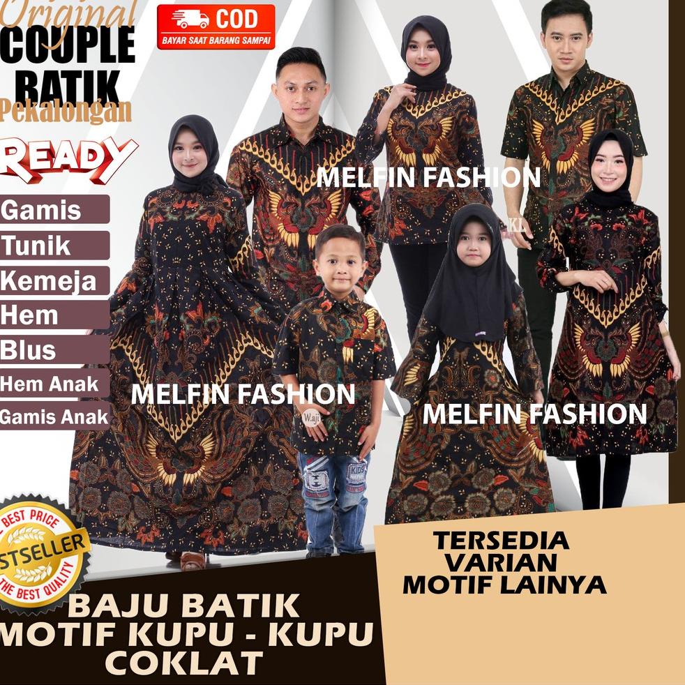 BATIK COUPLE / BATIK KELUARGA KUPU COKLAT 2021 / BATIK ANAK / BATIK GAMIS / GAMIS ANAK  ‣ RUS.18Oc22