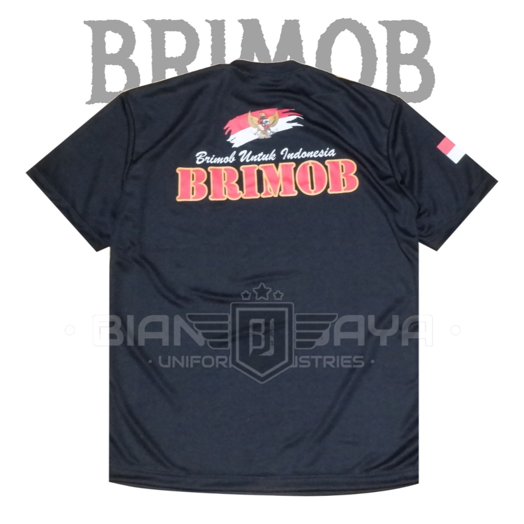 Kaos Brimob Lengan Pendek Brimob Untuk Indonesia Bahan Dryfit